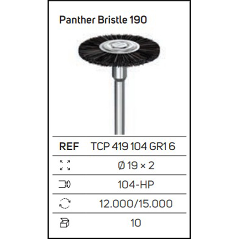 Panther Bristle 190 – Spazzola in setola lunga per lucidatura di precisione