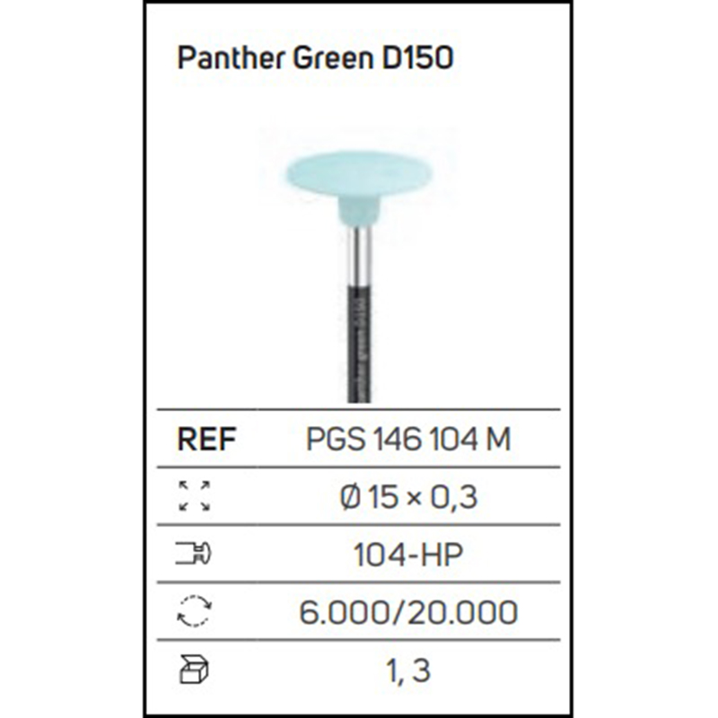 Panther Green D150 – Disco diamantato per zirconia pre-sinterizzata