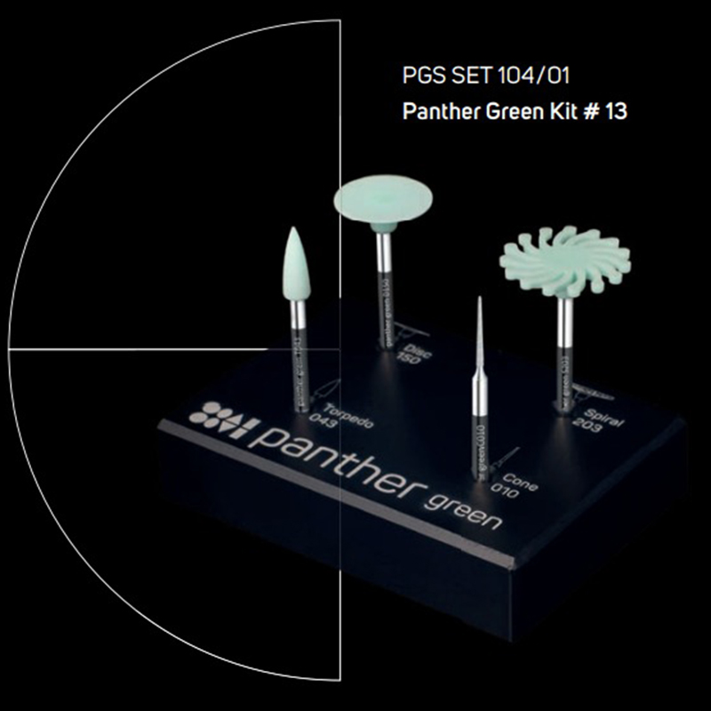 Panther Green Kit #13 – Kit di strumenti per la sagomatura della zirconia pre-sinterizzata
