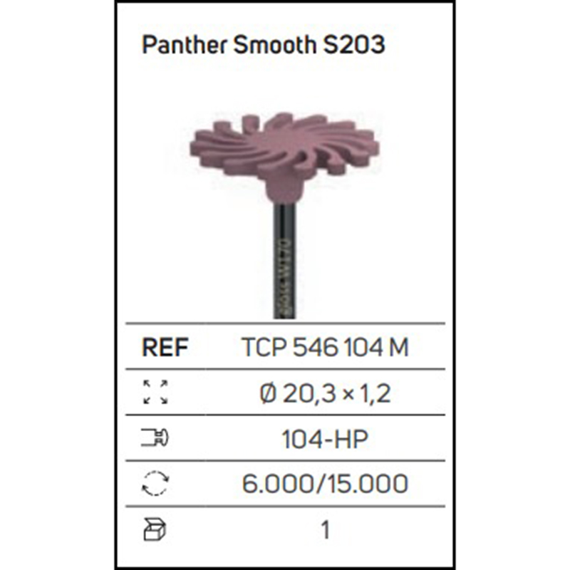 Panther Smooth S203 – Gommino diamantato a lamelle per zirconia e ceramica