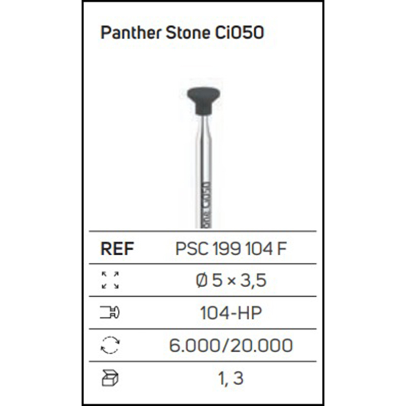 Panther Stone Ci050 – Strumento diamantato a forma conica per zirconia e ceramica