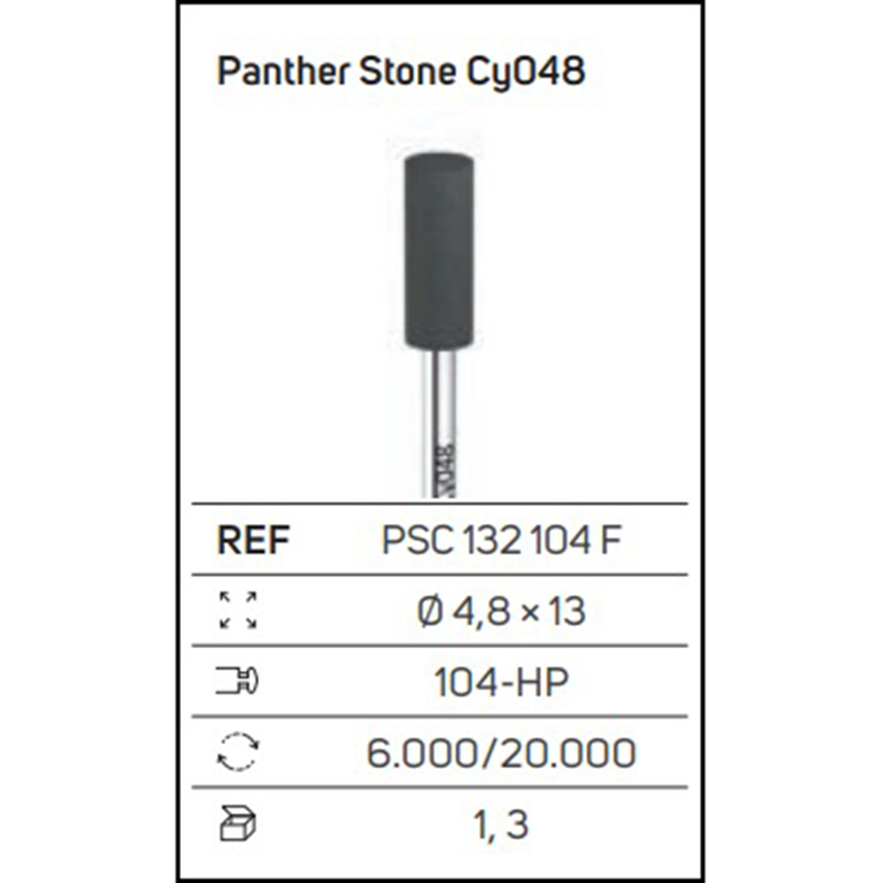 Panther Stone Cy048 – Strumento diamantato cilindrico per zirconia e ceramica