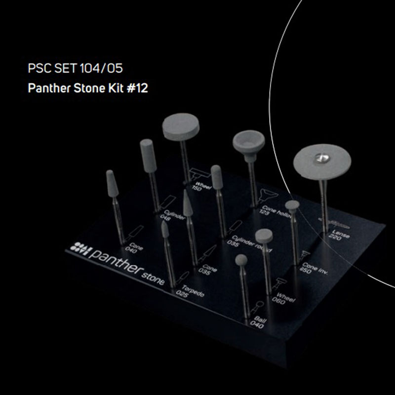 Panther Stone Kit #12 – Set di 11 strumenti diamantati per zirconia e ceramica