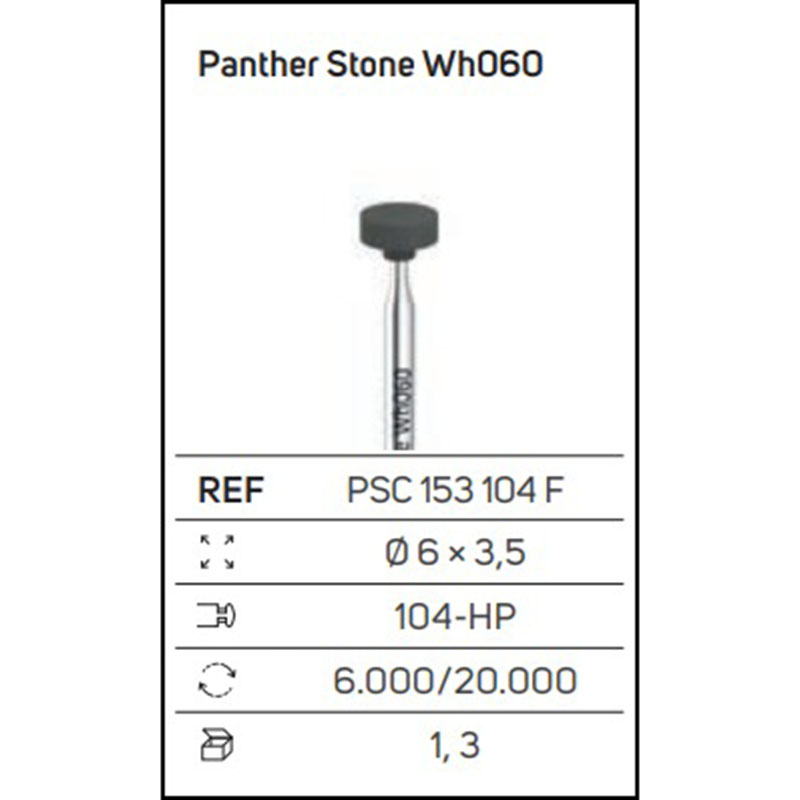 Panther Stone Wh060 – Strumento diamantato a forma di ruota per zirconia e ceramica